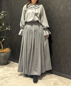 #Newans 【LEE掲載アイテム】【前後着用可能】ビッグカラー２WAYブラウス