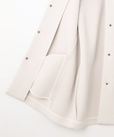 UNFILO 【洗える/シワになりにくい】ダブルフェイスジャージー　ノーカラー