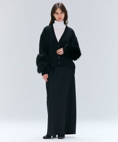 BEIGE， 【VERY NaVY12月号掲載】MONTAIGNE / イージーウエストウールロングスカート