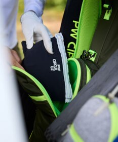 PW CIRCULUS 【撥水加工 / 小さくまとまる】【UNISEX】オーバーサイズ パッカブルベスト ゴルフウェア メンズ レディース