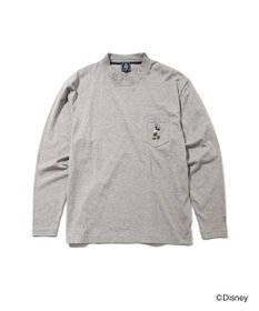J.PRESS MEN 【DISNEY COLLECTION】【UNISEX】ワンポイントロングスリーブ Tシャツ / ミッキーマウス