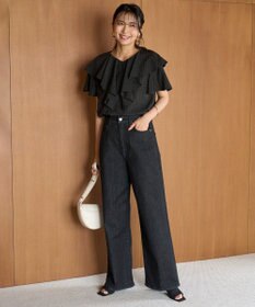 UNFILO 【UNFILO DENIM】撥水ストレッチ ワイドストレートデニム