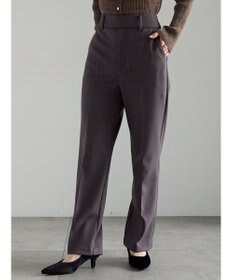 Te chichi 裏起毛パイピングストレートパンツ