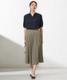 J.PRESS LADIES 【接触冷感】プレーティングジャージー ペプラム カットソー