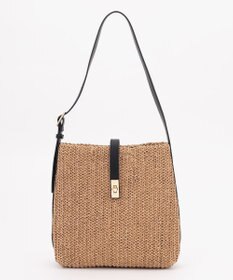 ANY フェイクラフィアワンショルダーバッグ