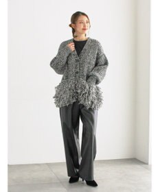 Te chichi ループ編みVネックミドルカーディガン