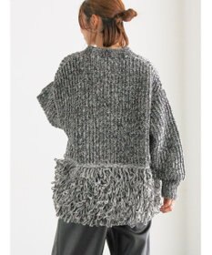 Te chichi ループ編みVネックミドルカーディガン