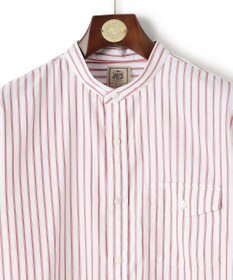 J.PRESS MEN 【WEB・一部店舗限定】ドビーマルチストライプ バンドカラーシャツ