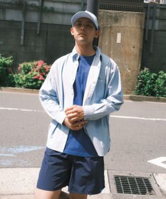 SHARE PARK MENS 【UVカット・撥水・ストレッチ】イージーデニムレギュラーカラーシャツ