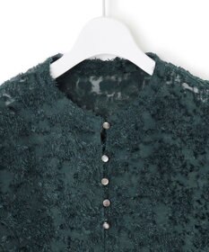 23区 L 【洗える】シアーカットジャカード ブラウス