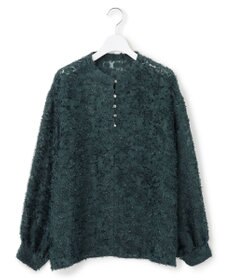 23区 L 【洗える】シアーカットジャカード ブラウス