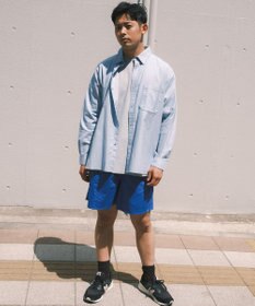 SHARE PARK MENS 【UVカット・撥水・ストレッチ】イージーデニムレギュラーカラーシャツ