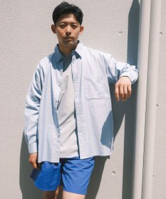 SHARE PARK MENS 【UVカット・撥水・ストレッチ】イージーデニムレギュラーカラーシャツ