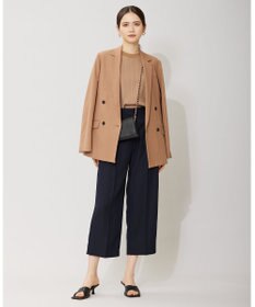 ICB 【WEB限定カラーあり】FluidBackSatin ワイドクロップドパンツ