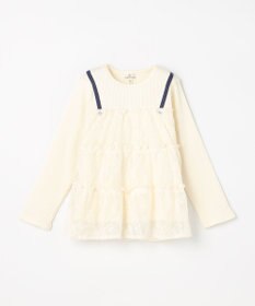 組曲 KIDS 【110-140㎝】スノウレースレイヤード トップス