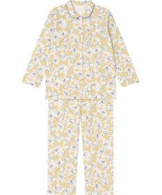 Wing パジャマ 長袖 長ズボン 綿100％(肌側) ふんわりやわらか素材 保温性 ゆったりシルエット シャツタイプ レディース EP5067 ウイング／ワコール