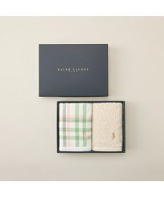 PRESENTERS ROOM POLO RALPH LAUREN HOME(ポロ ラルフ ローレン ホーム) / ESTELLA PLAID ウォッシュタオルギフトセット(SAGE)
