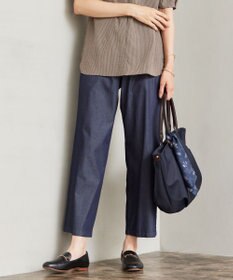 J.PRESS LADIES L 【洗える】ライトデニム セミワイド パンツ
