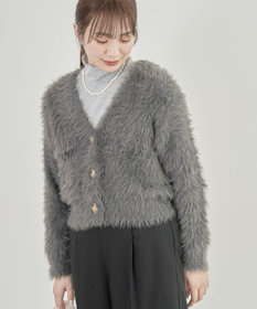 Green Parks ・Ｐｅｔｉｔ　Ｆｌｅｕｒ　シャギーニットカーディガン