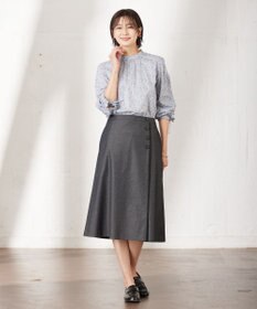 J.PRESS LADIES 【洗える・吸水速乾・接触冷感】リネンツイル スカート