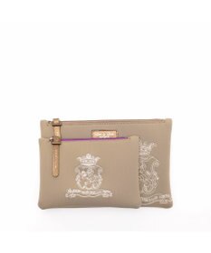 A.D.M.J. 【魔法の様に軽い】マジックライト/イタリアンファブリックステッチ刺しゅうフラットポーチ2セット(S・M)