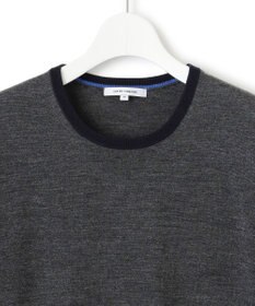 23区 【洗える/アンサンブル対応】サステナブルウール 半袖バイカラー ニット