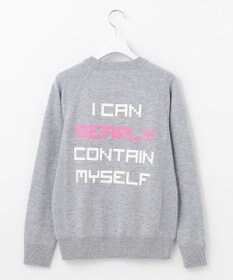 PW CIRCULUS 【WOMEN】【洗える】ベアスタンドモチーフ ラグランスリーブ クルーネック ニット