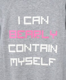 PW CIRCULUS 【WOMEN】【洗える】ベアスタンドモチーフ ラグランスリーブ クルーネック ニット