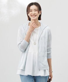 J.PRESS LADIES 【洗える】シアーライトパーカー