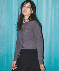 Feroux 【古畑星夏さん着用・アンサンブル】ロゴ刺繍入りケーブルアンサンブル ニット