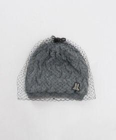 AURORA 【 LANVIN COLLECTION（ランバン コレクション） 】ベール付きリバーシブルニットワッチ