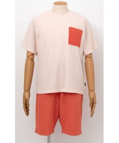 WACOAL MEN WEB限定　ルームウェア　半袖　ひざ上丈　綿混（本体）　前閉じ　/ブロス　GH3301