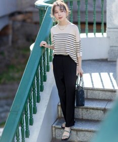 ANY SIS 【接触冷感・UVカット・洗える】ビューティクールボートネック プルオーバー