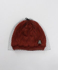 AURORA 【 LANVIN COLLECTION（ランバン コレクション） 】ベール付きリバーシブルニットワッチ