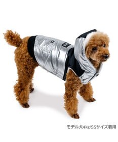 PET PARADISE Lee フード付 綿入れベスト 《シルバー》 小型犬