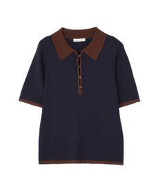 Green Parks 配色ニットポロ