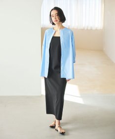 #Newans 【洗濯機可能/シワになりにくい】〈お腹・腰回りをカバー〉ピンタックデザインスクエアブラウス