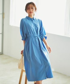 Feroux 【洗える】パフスリーブシャツ ワンピース