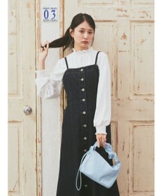 earth music&ecology ボタンキャミデニムワンピース