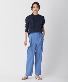 ICB 【洗える】 エコナイロンストレッチ ワイドストレートパンツ