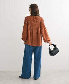 Green Parks マジョリカプリーツブラウス