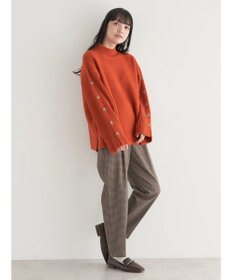 earth music&ecology 袖ボタンニットプルオーバー