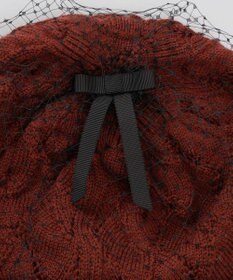 AURORA 【 LANVIN COLLECTION（ランバン コレクション） 】ベール付きリバーシブルニットワッチ