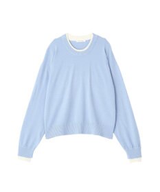 Green Parks アンチピリングレイヤード風ニットプルオーバー