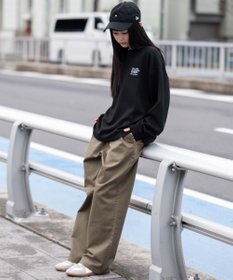 WEGO 【ユニセックス着用ITEM/XSSMLサイズ展開/ウエストゴム】ユルフィットコットンイージーパンツ