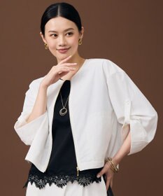 自由区 L ファンクショナルブロード ノーカラーブルゾン