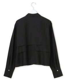 【洗える】 ワッシャーツイル クロップドブラウス 洗える】 ワッシャーツイル クロップドブラウス / ICB L