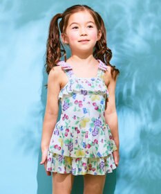 ANY KIDS 総柄 フリル ワンピース 水着