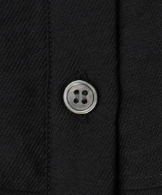 ICB L 【洗える】 ワッシャーツイル クロップドブラウス