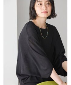 AMERICAN HOLIC 接触冷感トライアングルスリーブニットプルオーバー